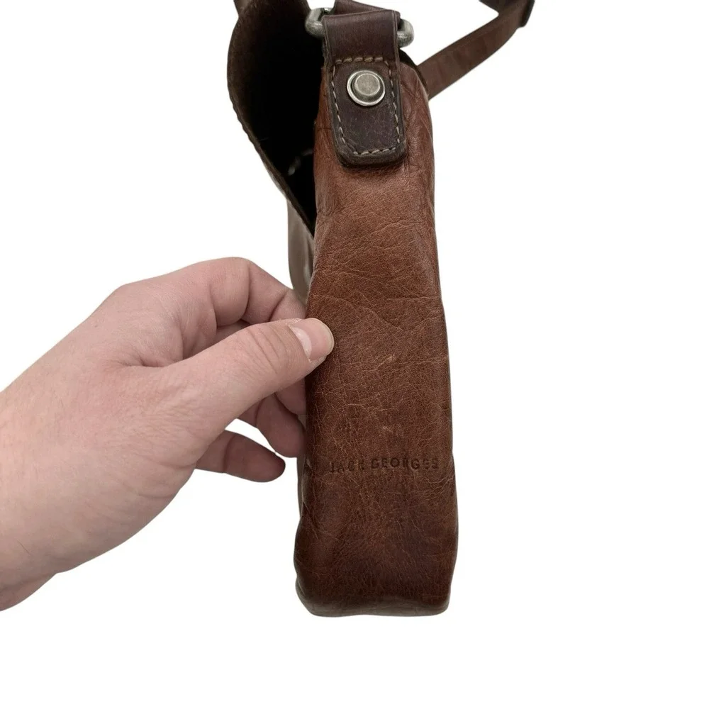 JACK GEORGES Brown Leather Handbag Mini - 9